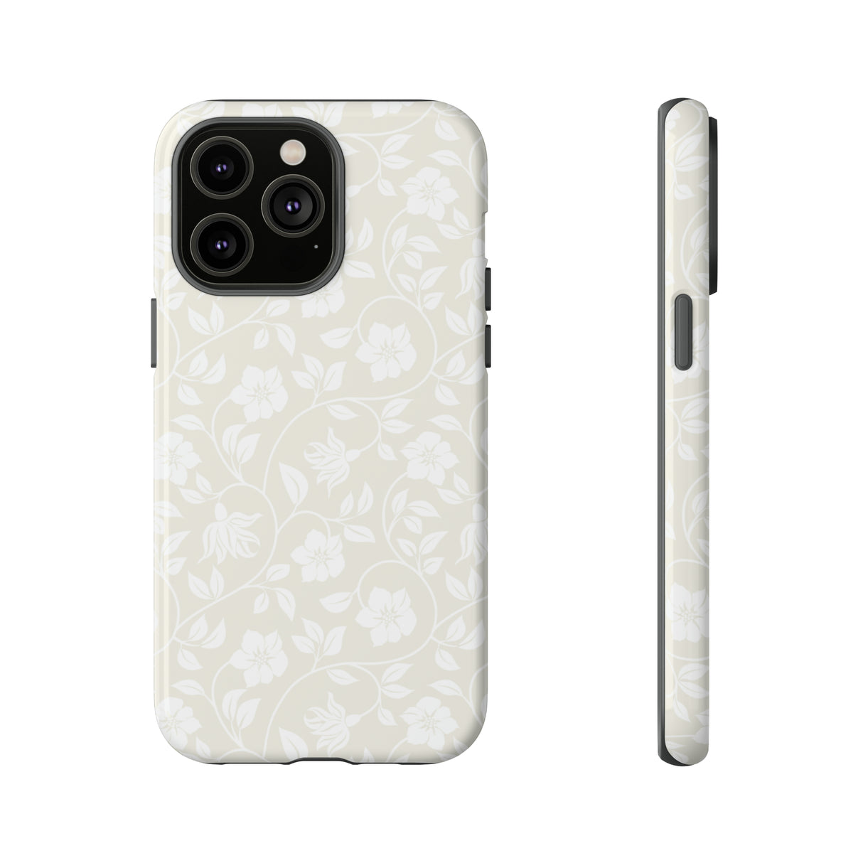 Light Color Floral iPhone case (Protective) - Protective Phone Case