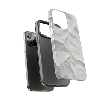 Elegant Leaf Relief - iPhone Case