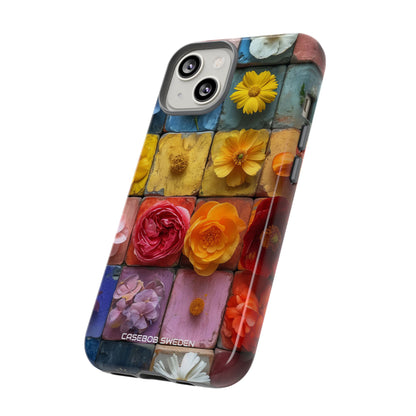 Vibrant Floral Tiles - Tough iPhone 14 Phone Case