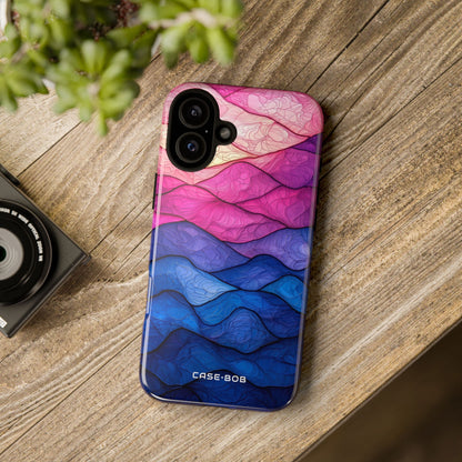 Wavy Veins Purple iPhone 16 Plus Case - Tough