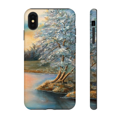 Oil Panting - Sunset on the lake - Protective Phone Case