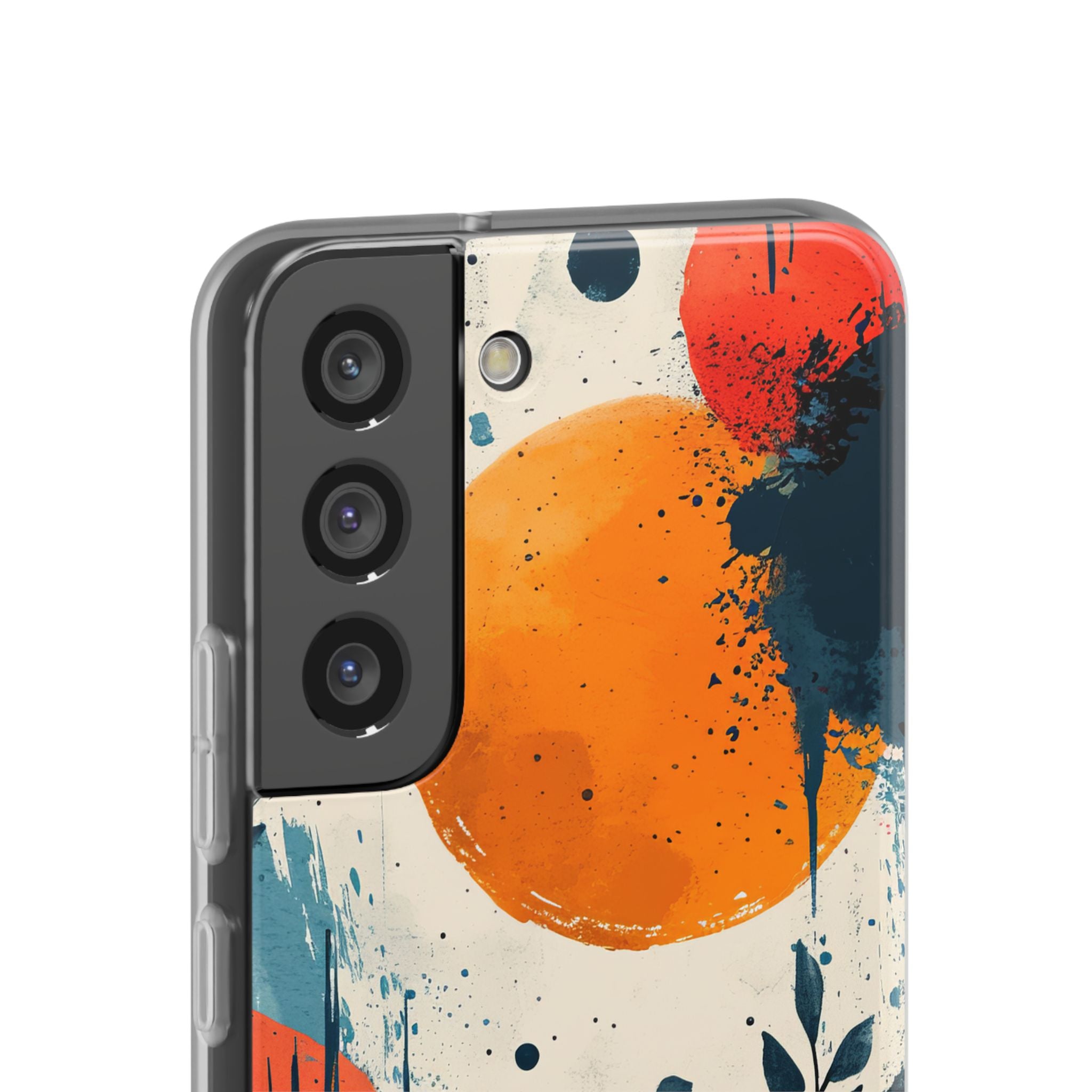 Orange Blue Splash - Flexi Samsung S22 Phone Case