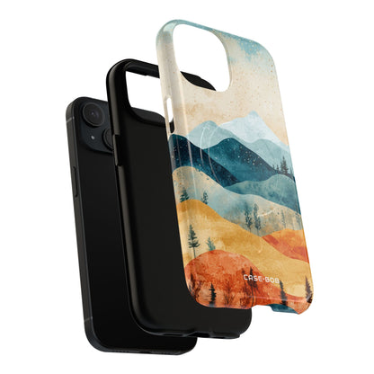 Moonlit Mountains iPhone 15 Case - Tough+