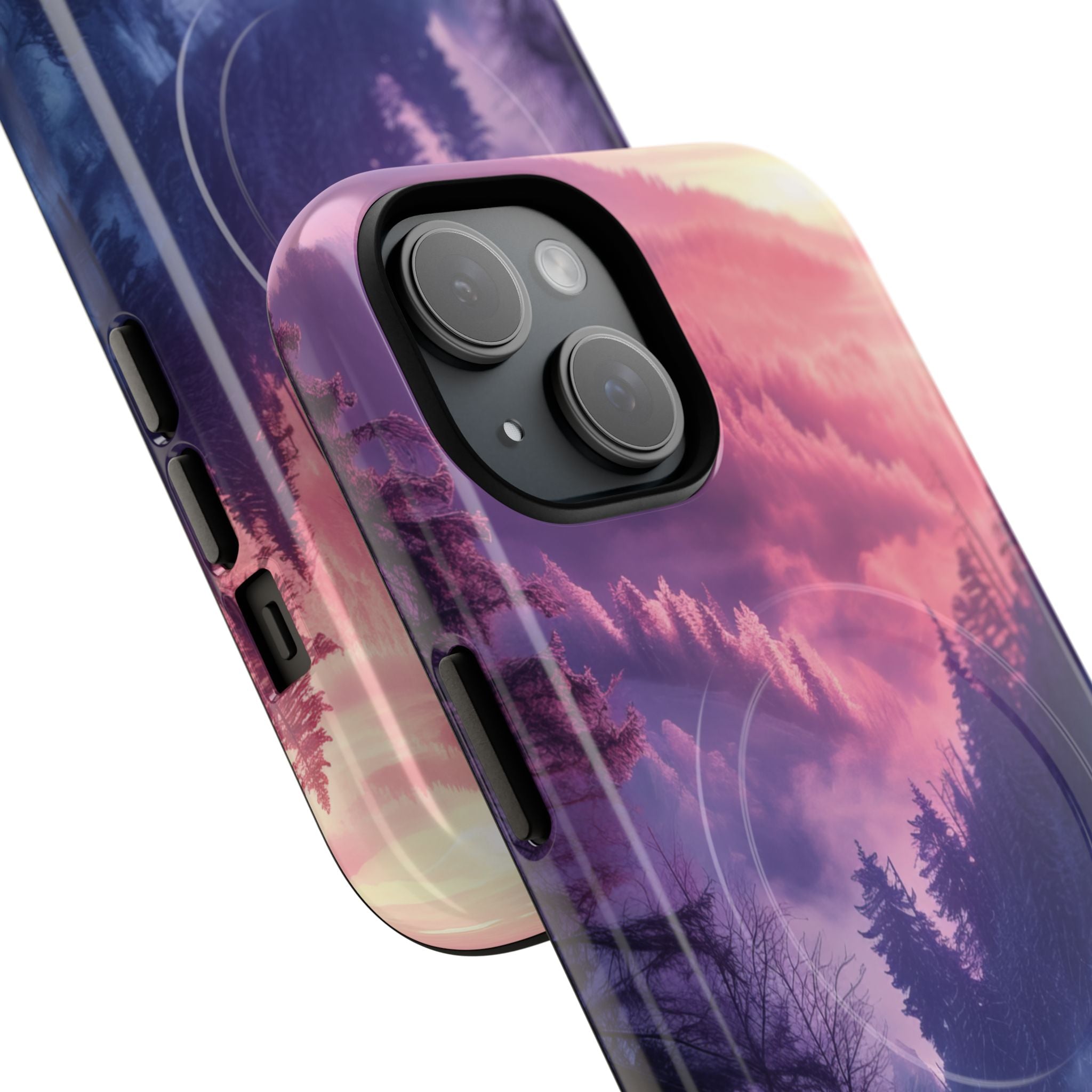 Misty Forest Serenity - Tough + MagSafe® iPhone 15 Phone Case