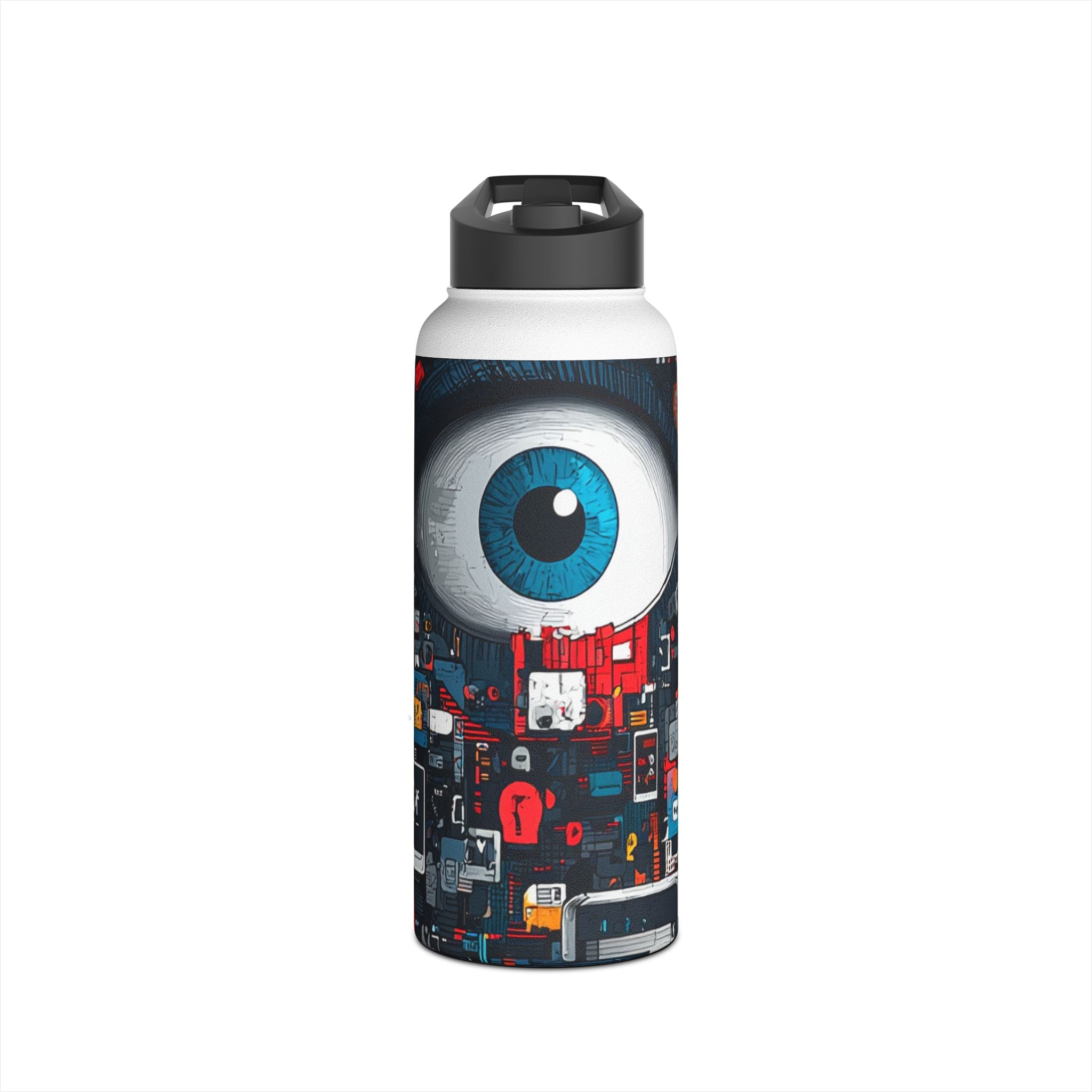 Blue Gaze Mosaic - Stainless Steel Water Bottle