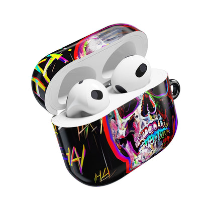 Neon Skeleton Laughter - AirPods Case