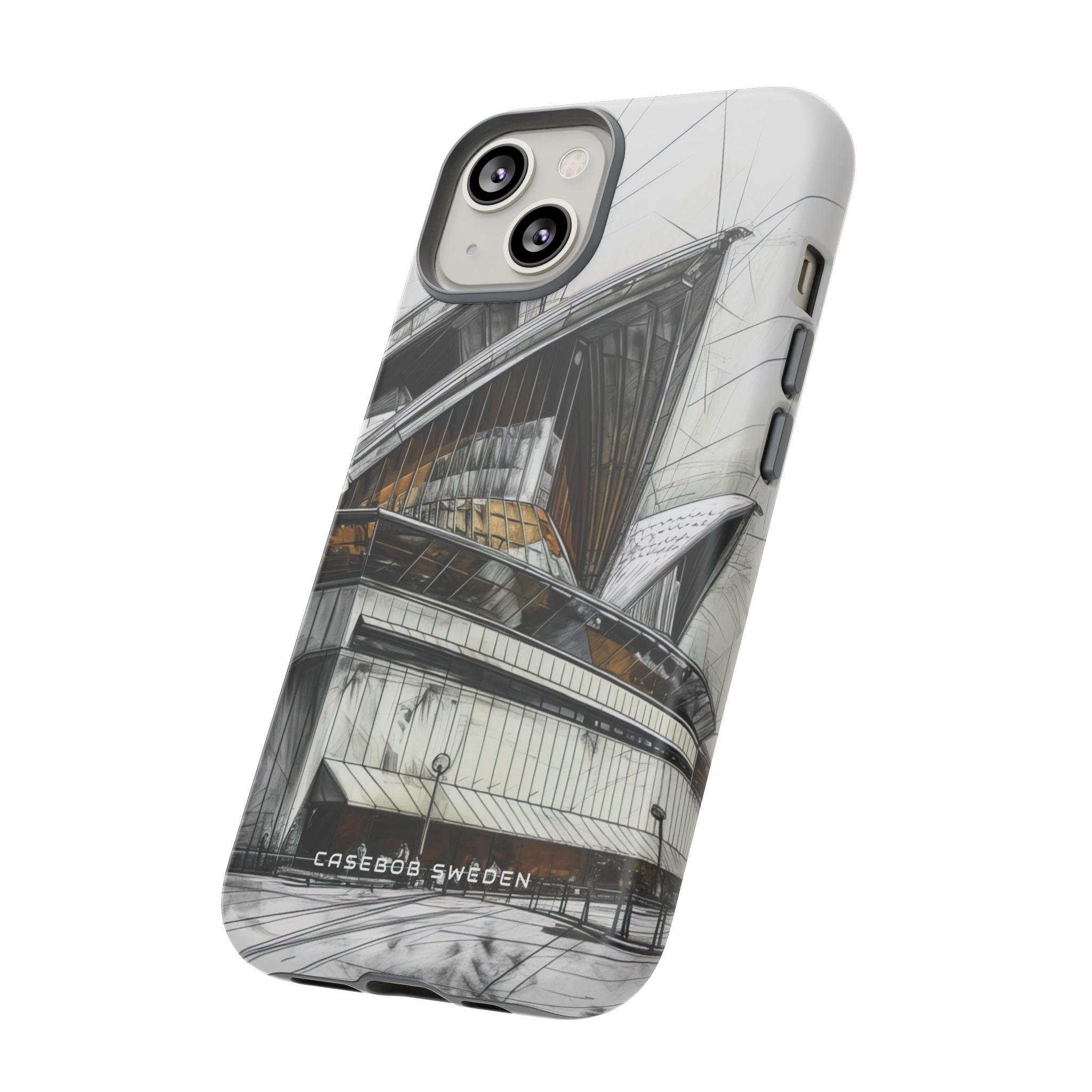 Architectural Curves in Line Formation iPhone 14 - Tough Phone Case