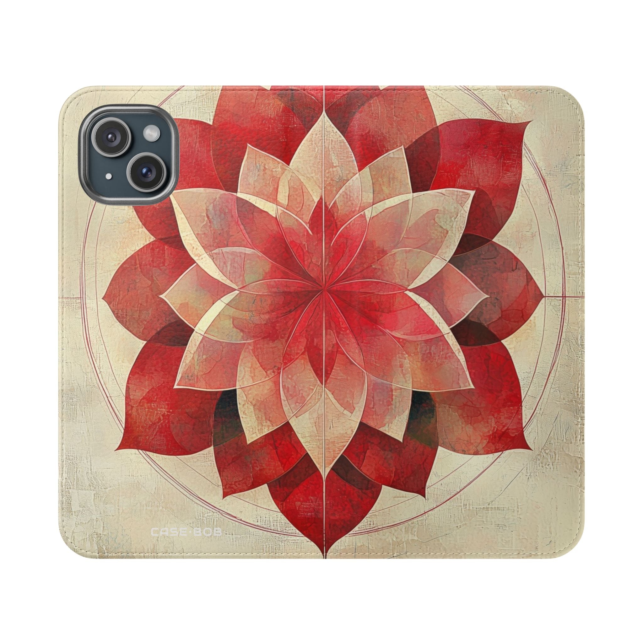 Crimson Bloom - iPhone 15 Plus Case - Wallet