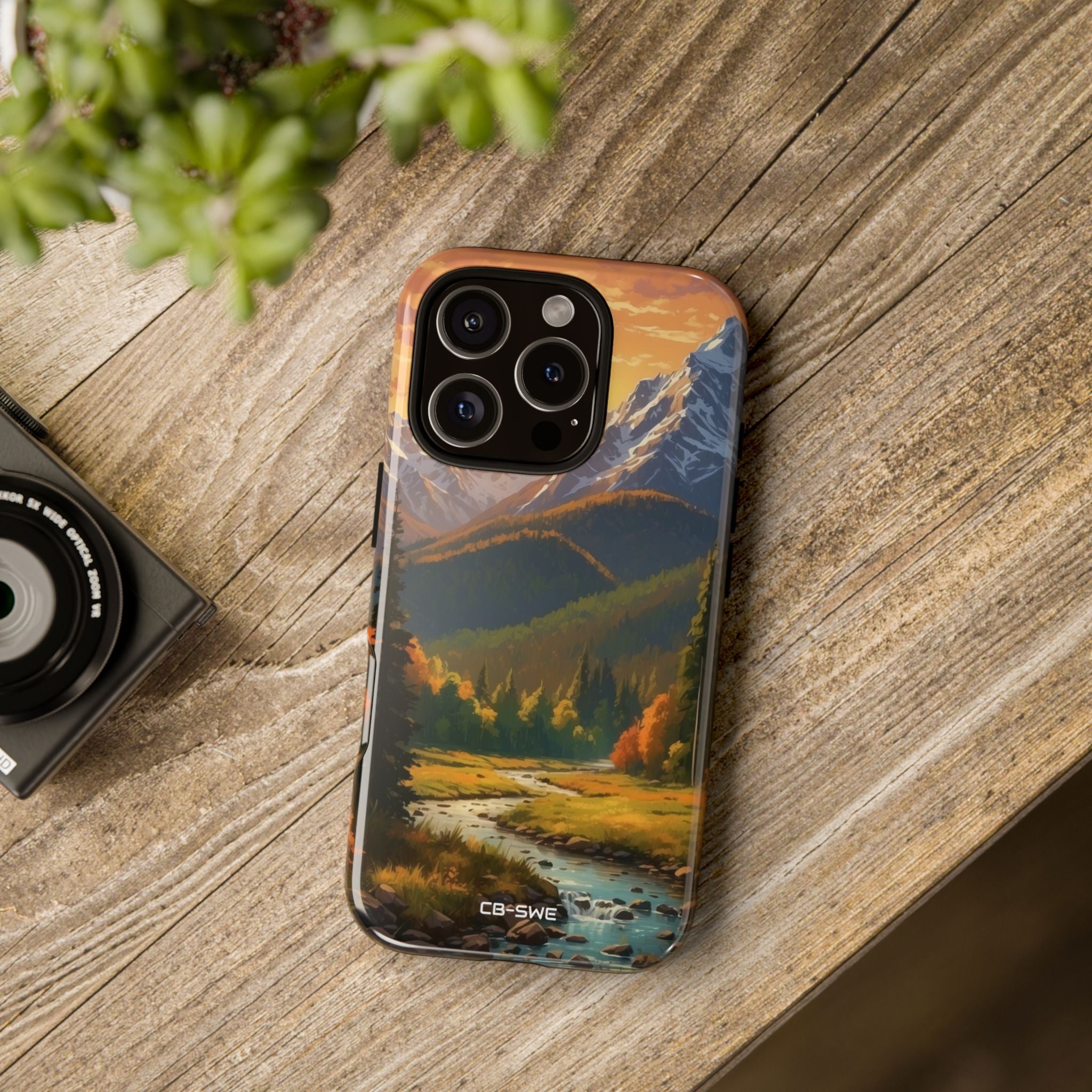 Mountain Reflections Glimmer - iPhone Case
