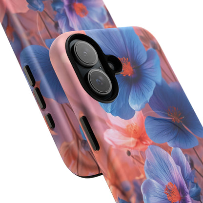 Harmonious Blooming Blues and Pinks iPhone 16 | Tough+ Phone Case