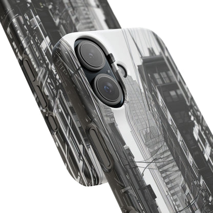 Urban Cityscape Line Perspective iPhone 16 - Slim Phone Case