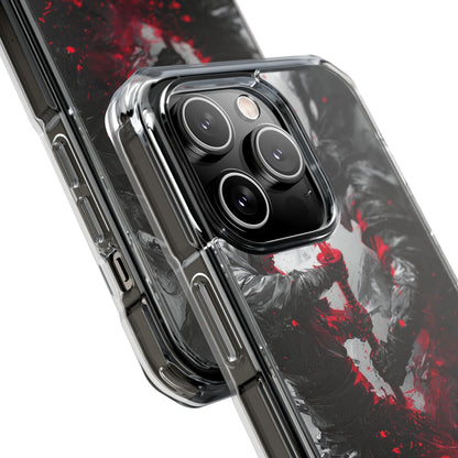 Crimson Blade Clash iPhone Case - Impact