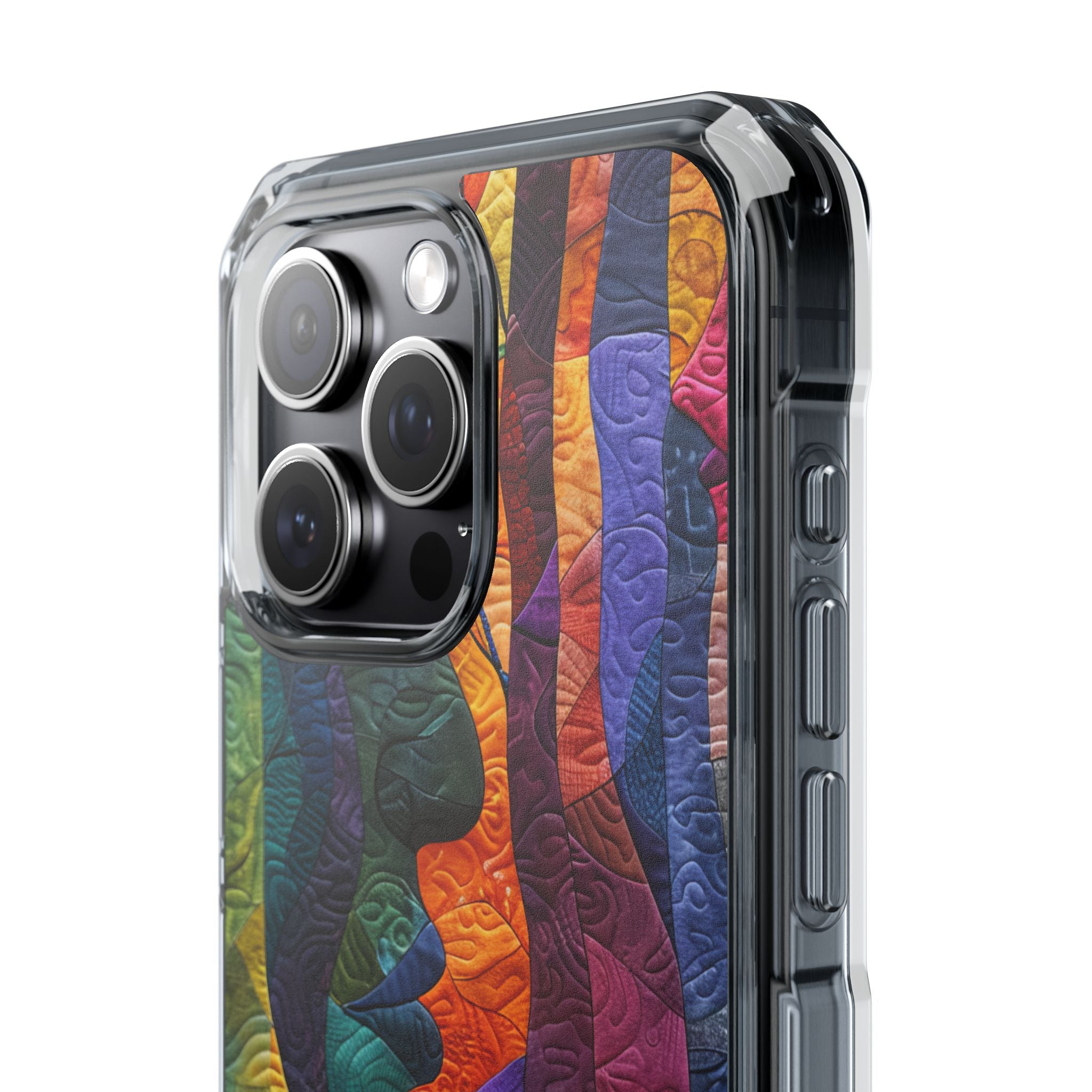 Harmonized Faces and Nature Fusion iPhone 15 - Clear Impact Phone Case