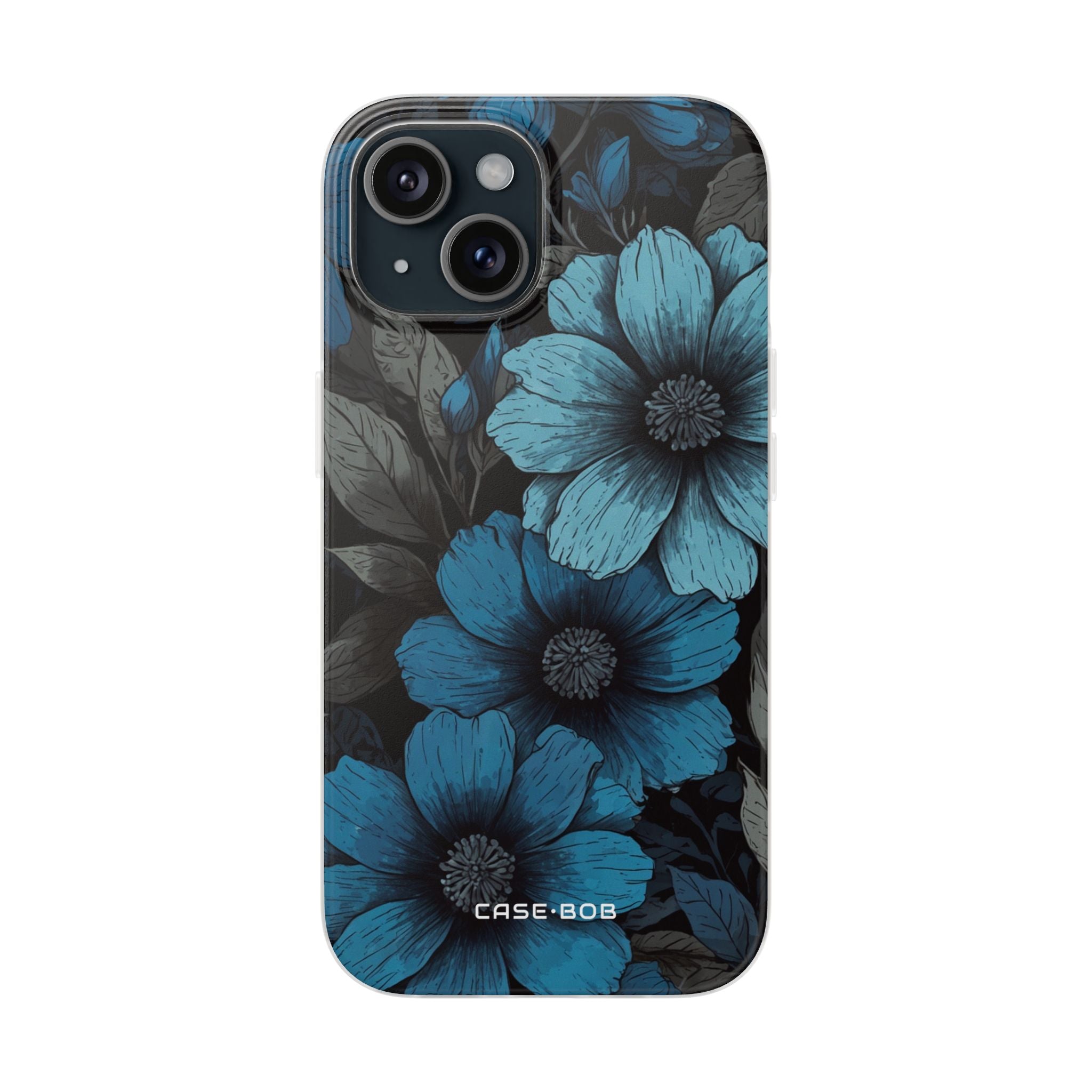 Blue Petal Radiance iPhone 15 Case - Soft