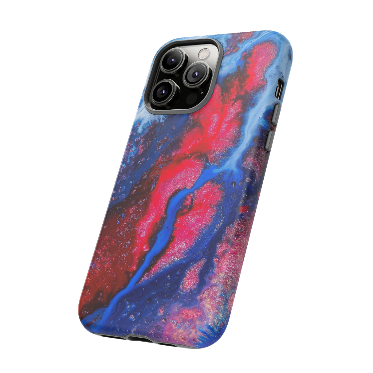 Red n Blue Ink Art iPhone Case (Protective) Phone Case