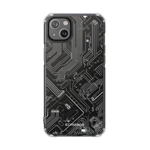 Cyber Circuitry Art - Phone Case for iPhone (Clear Impact - Magnetic)