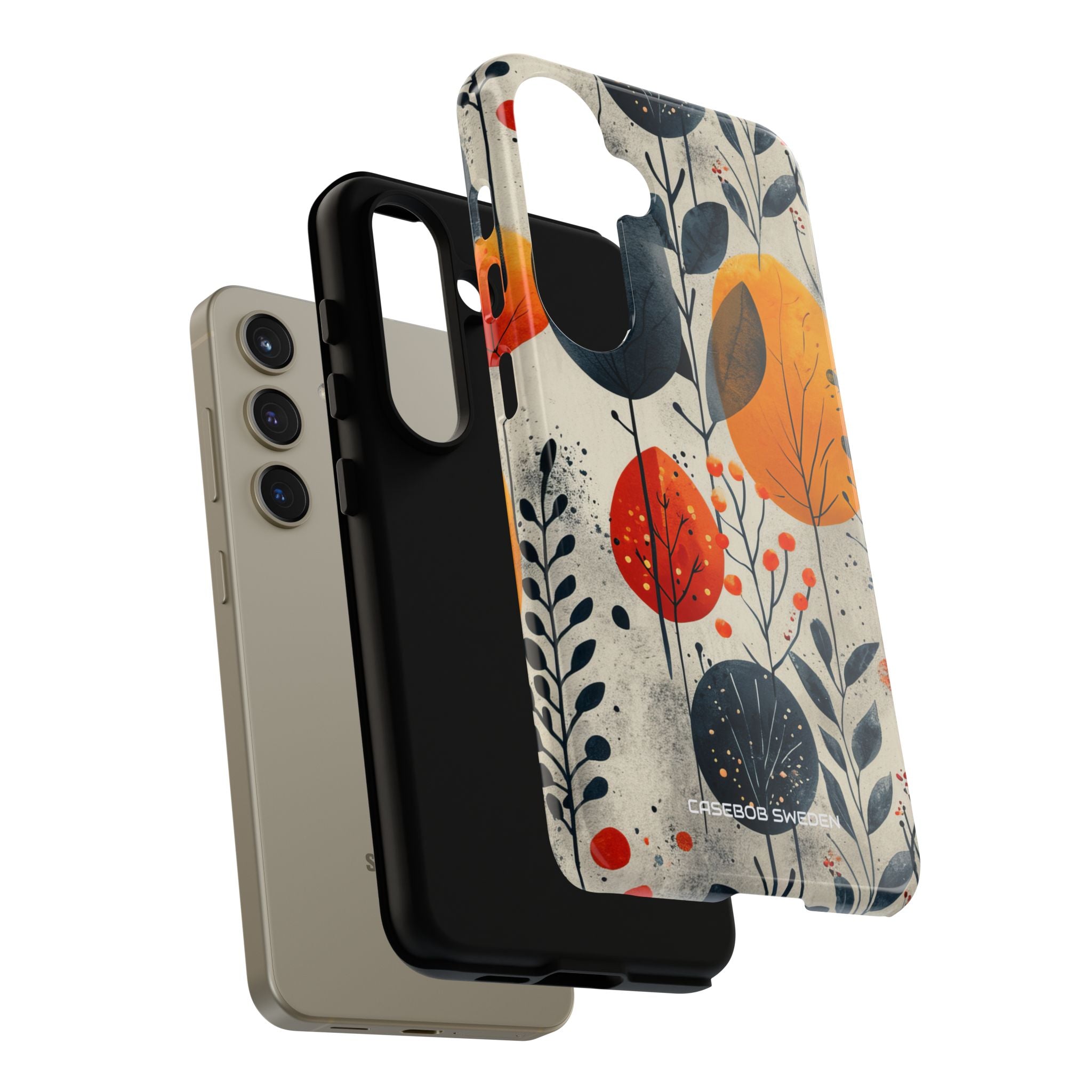 Modern Autumn Leaf Pattern - Tough Samsung S24 Phone Case