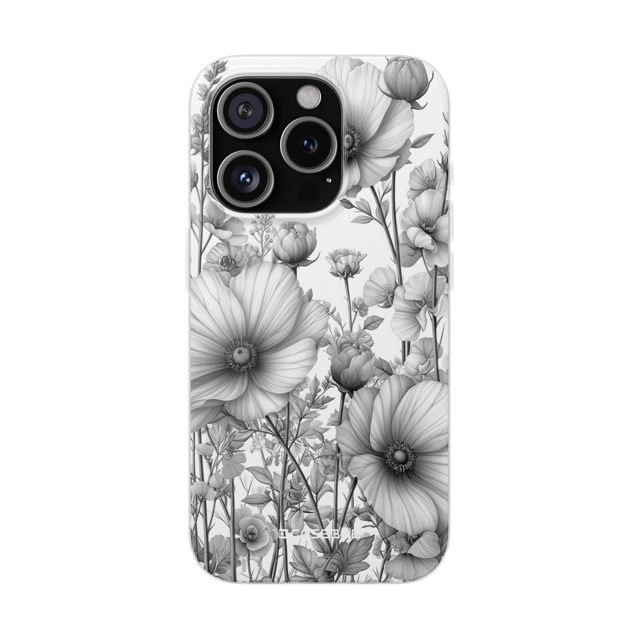 Monochrome Flora | Flexible Phone Case for iPhone