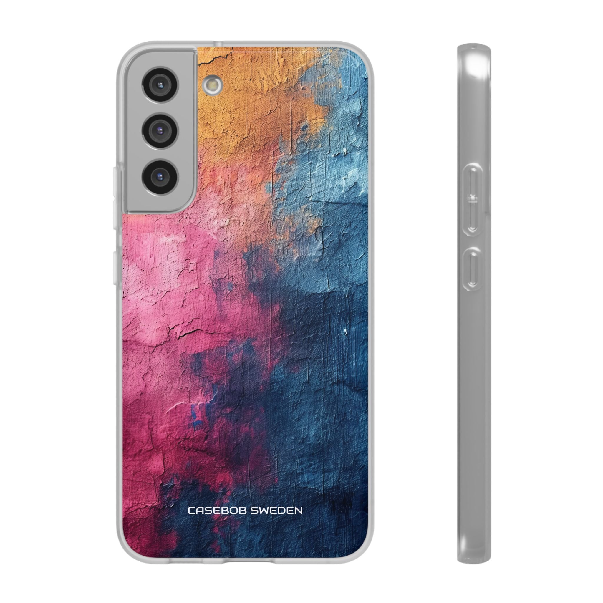 Blue Pink Abstract - Flexi Samsung S22 Phone Case