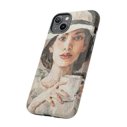 Oil Painting - Lady in a White Hat - Protective Phone Case