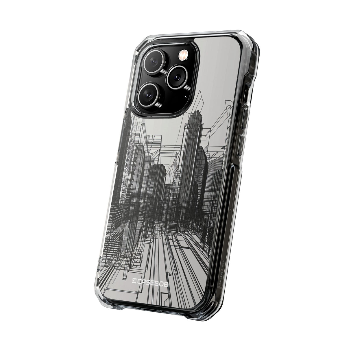 Urban Wireframe - Phone Case for iPhone (Clear Impact - Magnetic)