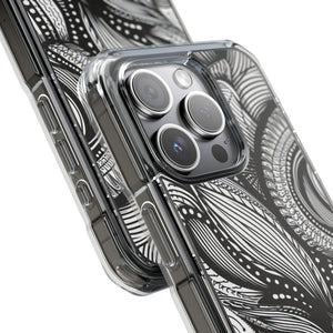 Organic Whirl - Phone Case for iPhone (Clear Impact - Magnetic)