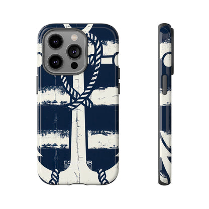 Strisce con ancora blu navy iPhone 14 - Tough