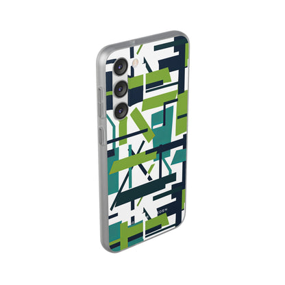 Green Geometry Glide Samsung S23 - Flexi Phone Case