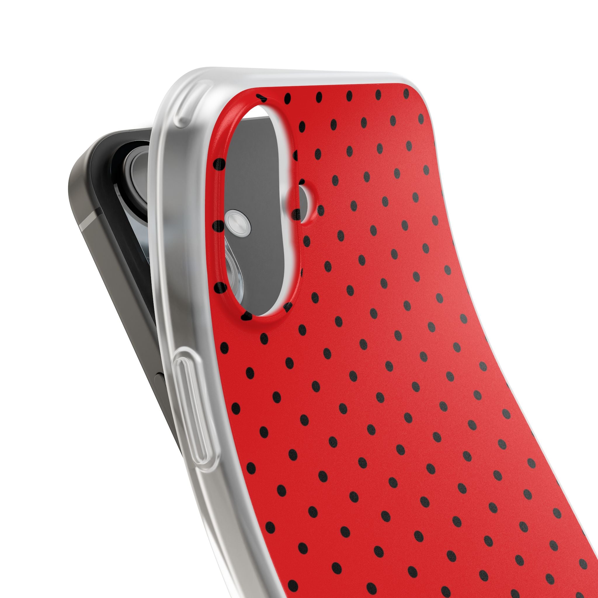 Crimson Dot Matrix iPhone 16 Plus Case - Soft