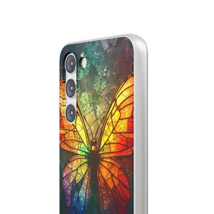 Stained Glass Butterfly Samsung S23 Plus Case - Soft