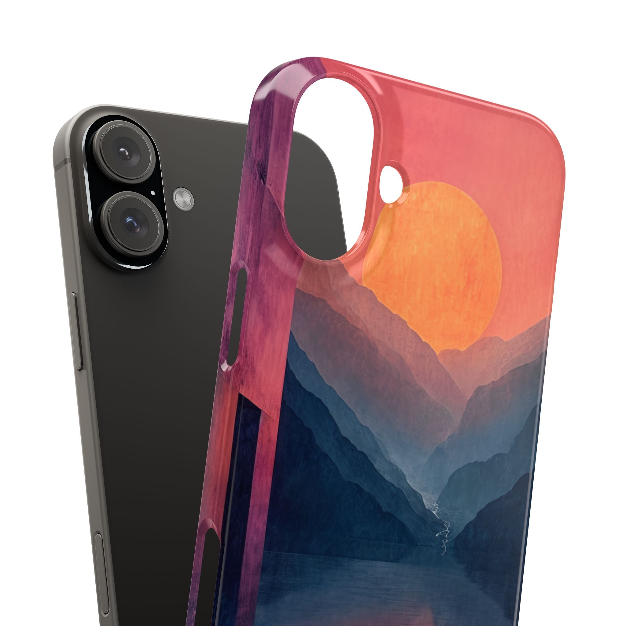 Surreal Sunset Landscape - Slim iPhone 16 Phone Case