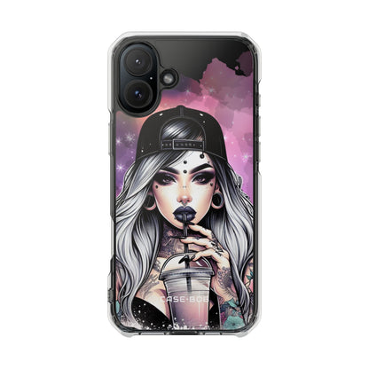 Silver Sip Nebula iPhone 16 Plus Case - Impact