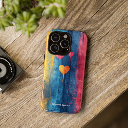 Hearts Watercolor Art - Tough iPhone 16 Phone Case