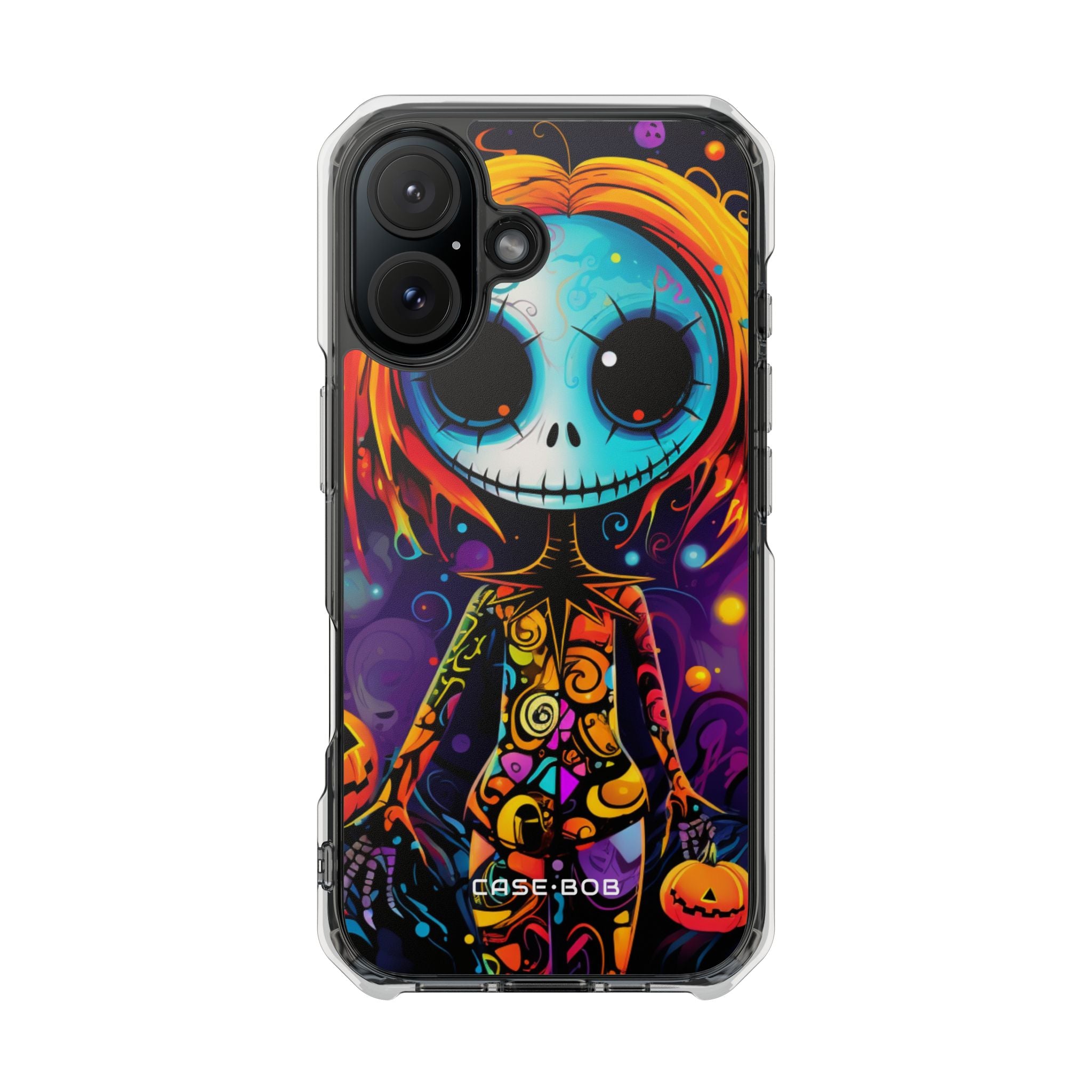Blue Skull Swirl iPhone 15 Case - Impact