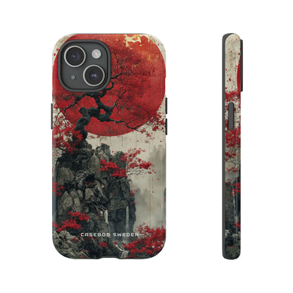 Zen Serenity in Red Harmony iPhone 15 - Tough Phone Case