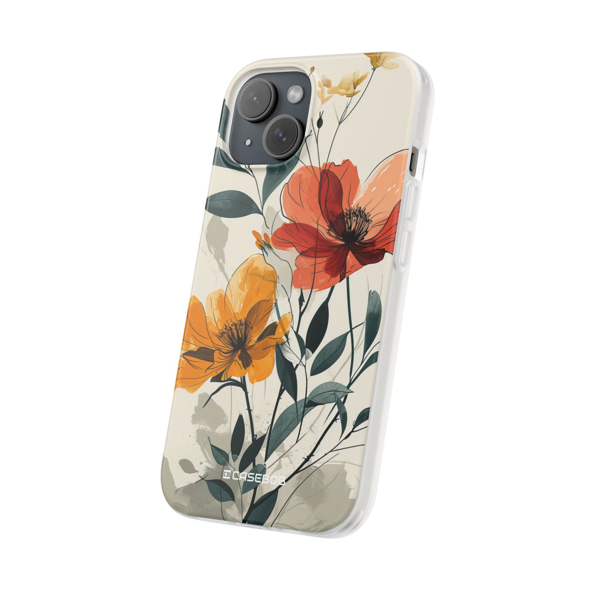 Heitere florale Harmonie | Flexible Handyhülle für iPhone