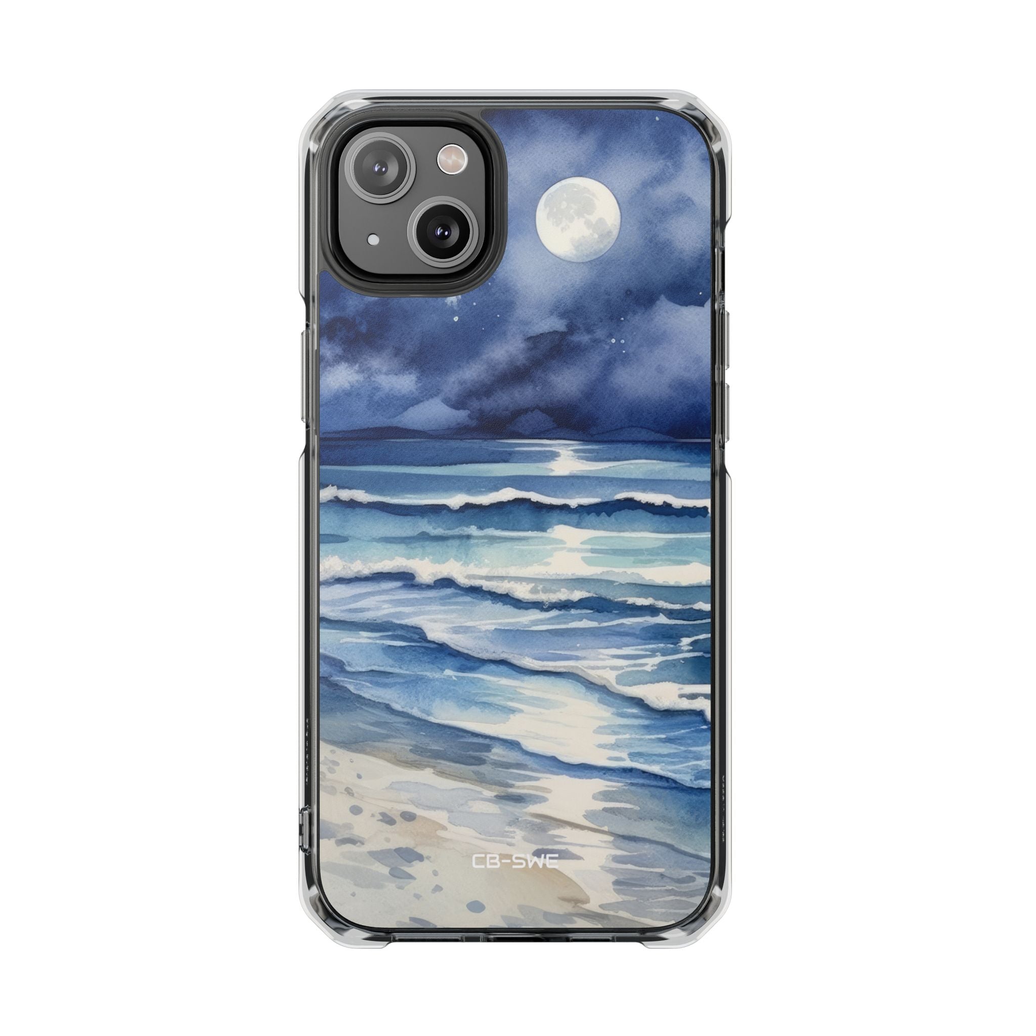 Moonlight Reflects Waves iPhone Case - Impact