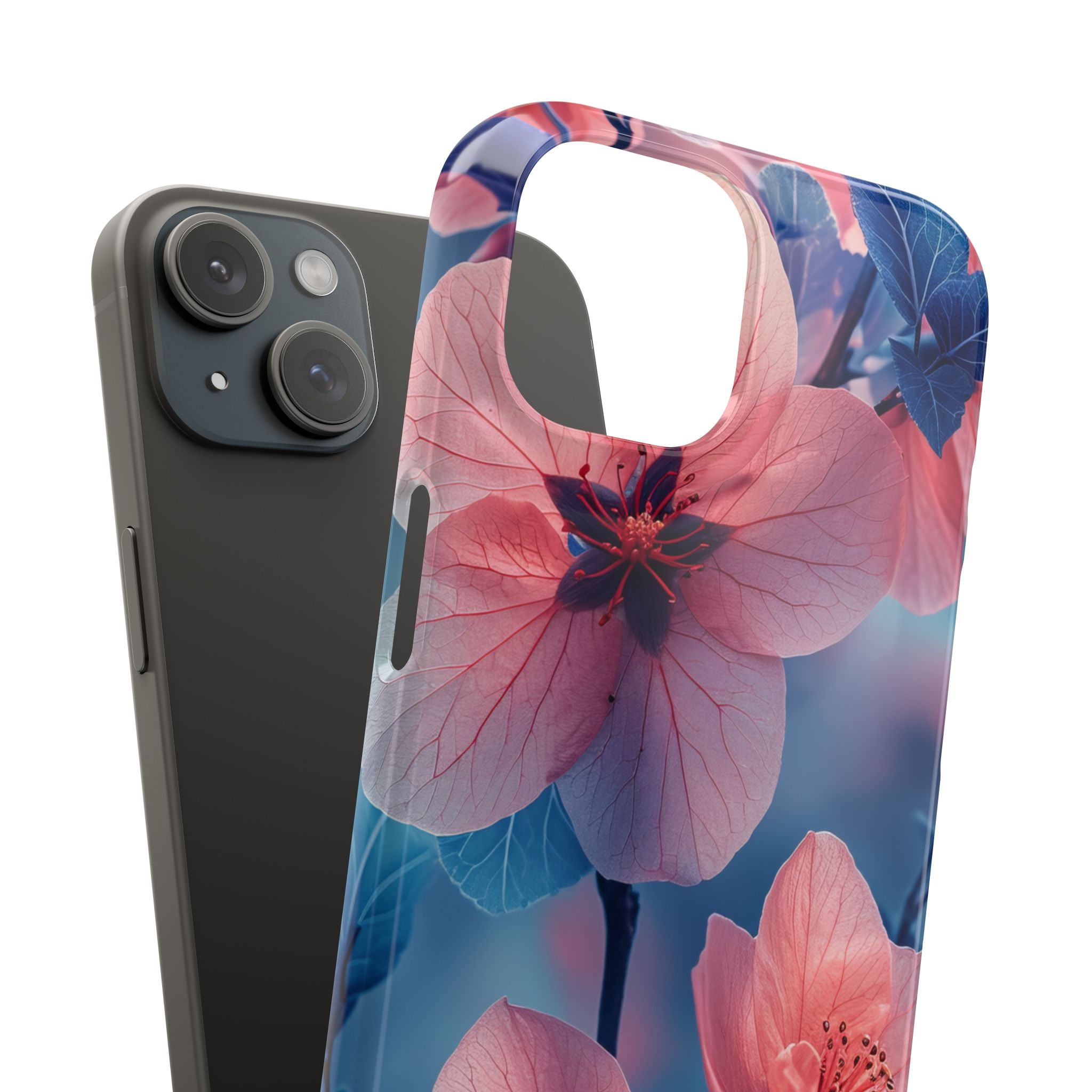 Blossom Serenity - Slim iPhone 15 Phone Case