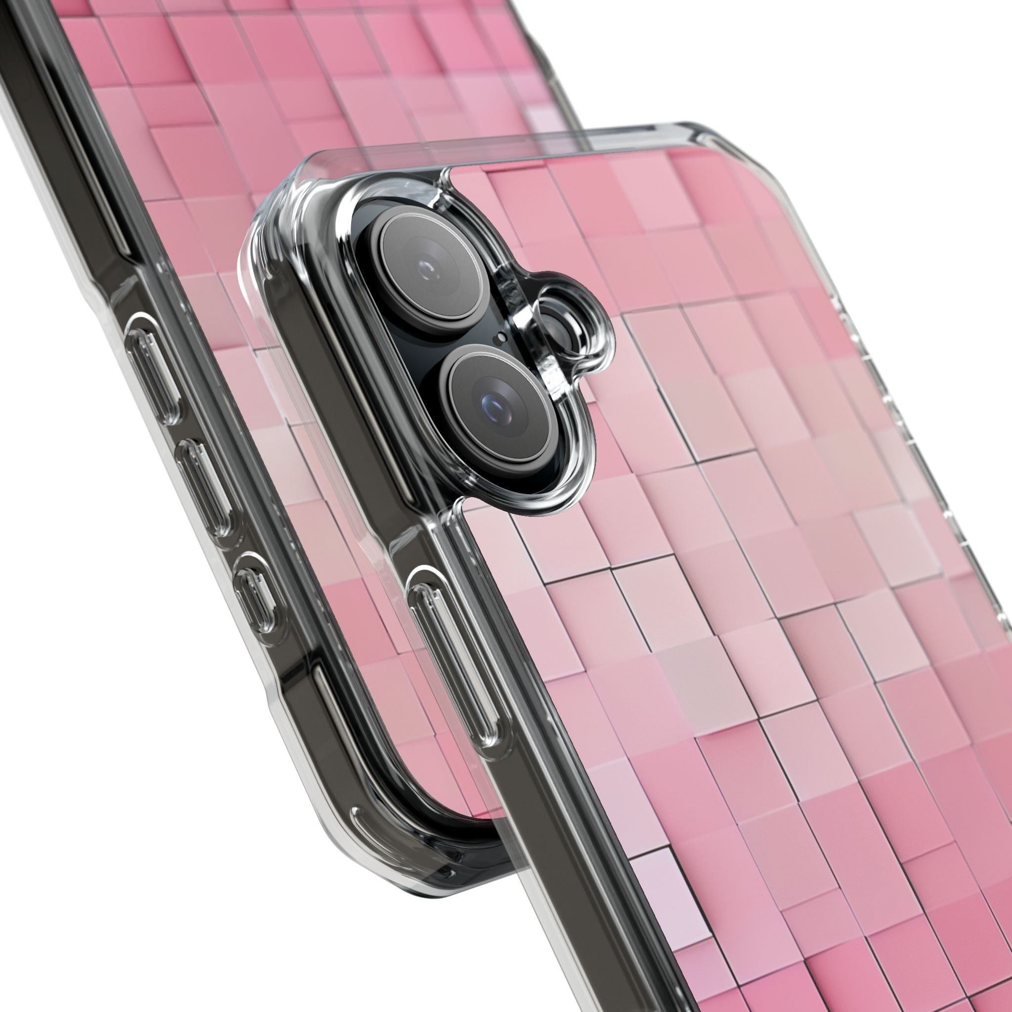 Gradient Pink Mosaic iPhone 16 - Clear Impact Phone Case