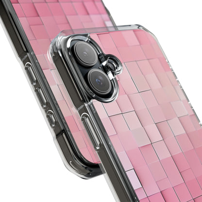 Gradient Pink Mosaic iPhone 16 - Clear Impact Phone Case