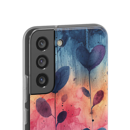 Watercolor Heart Art - Flexi Samsung S22 Phone Case