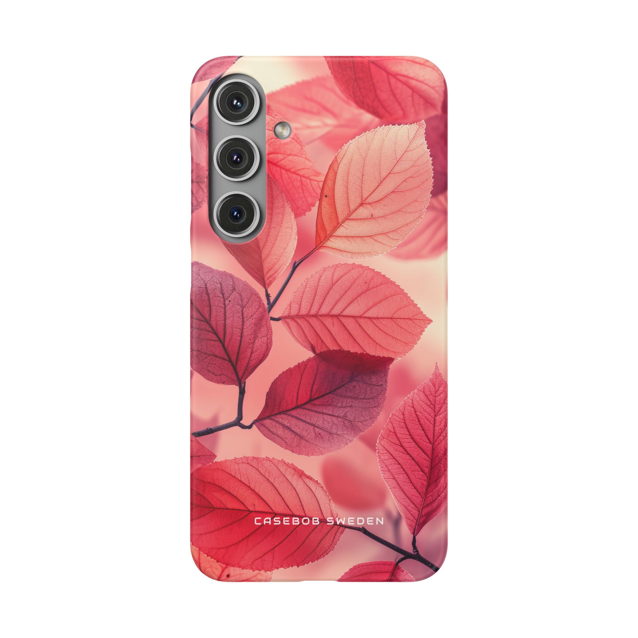 Elegant Pink Leaves Samsung S24 - Slim Phone Case