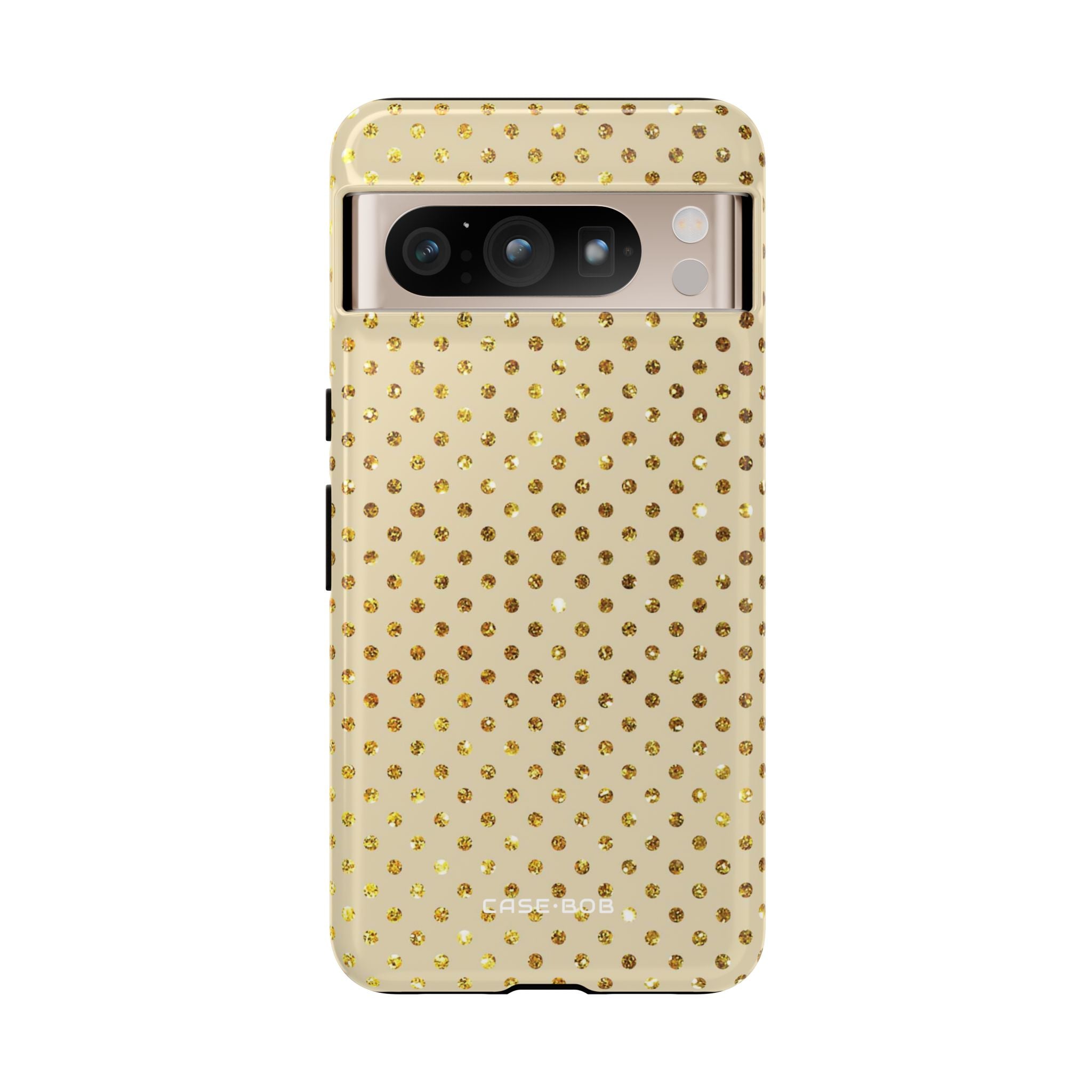 Gold Sparkle Grid Google Pixel 8 Pro Case - Tough