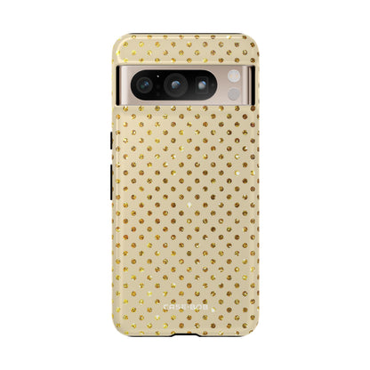 Gold Sparkle Grid Google Pixel 8 Pro Case - Tough