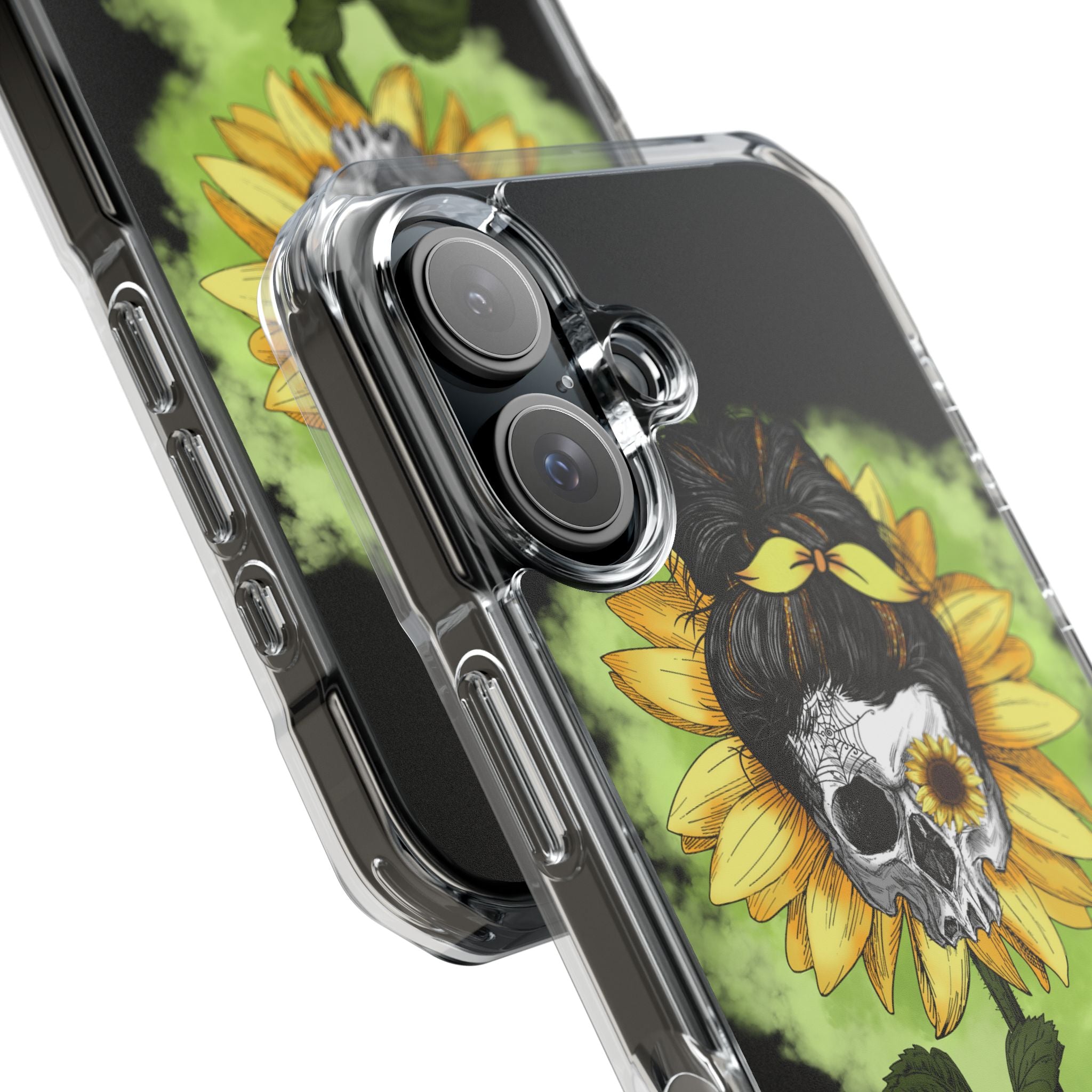 Sunflower Skull Fusion iPhone Case - Impact
