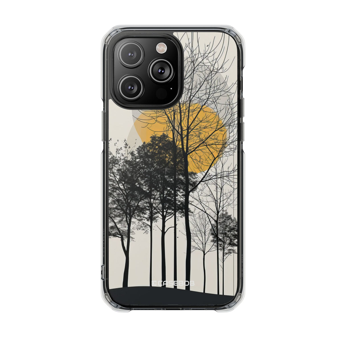 Minimalist Nature Harmony - Phone Case for iPhone (Clear Impact - Magnetic)