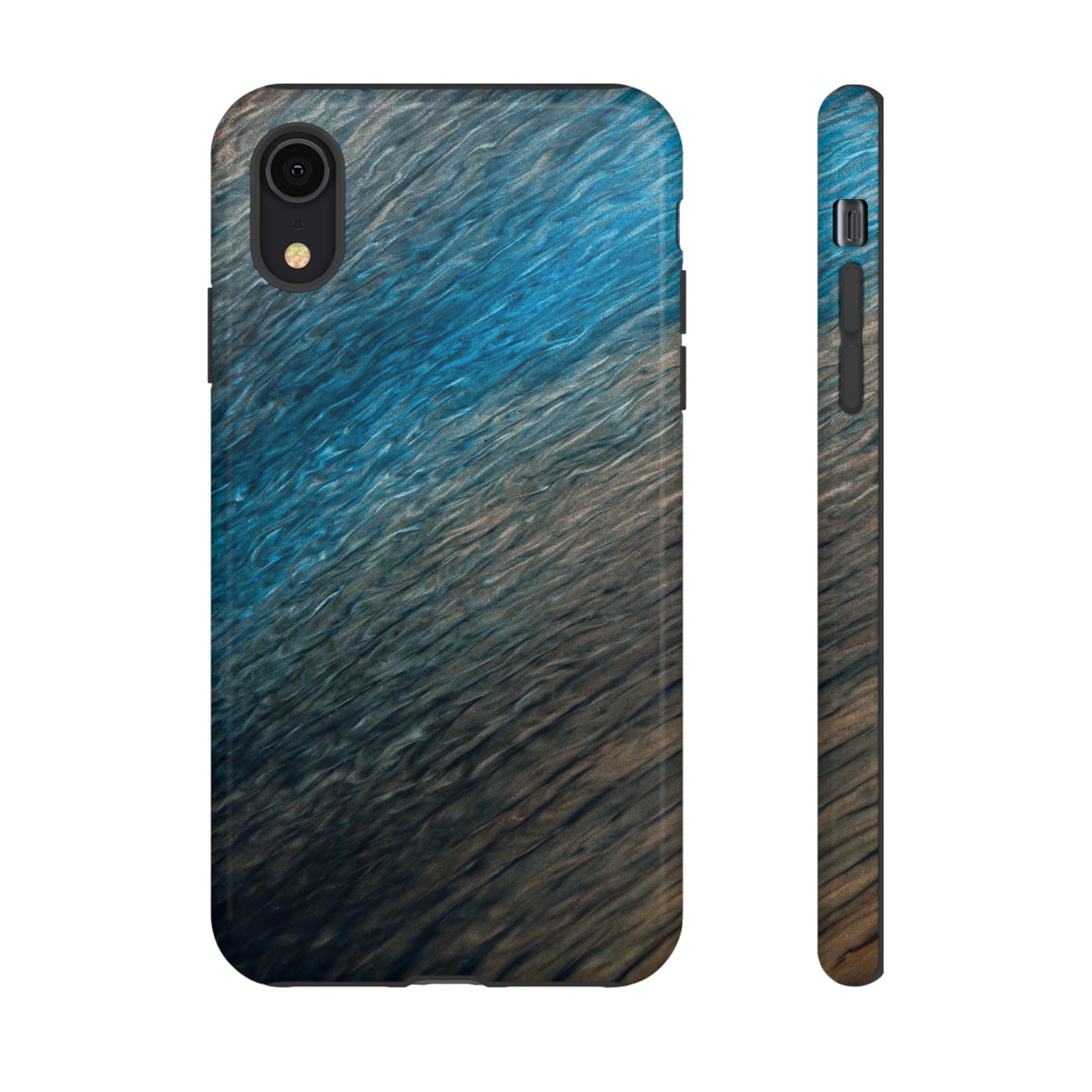 Grey Fabric Ink Art iPhone Case (Protective) iPhone XR Glossy Phone Case