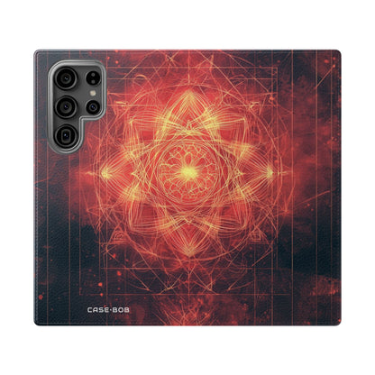 Glowing Mandala - Samsung S23 Ultra Case - Wallet