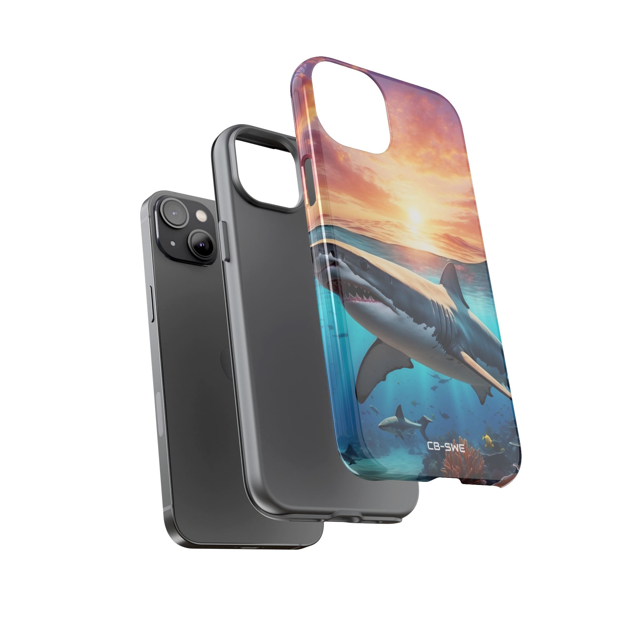 Shark Swims Through - iPhone Case