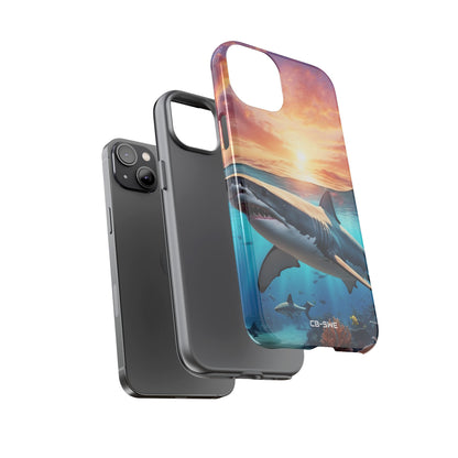 Shark Swims Through - iPhone Case